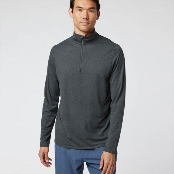 Vuori Ease Performance Half Zip 2.0 men's large gray pullover athletic workout - Picture 1 of 8